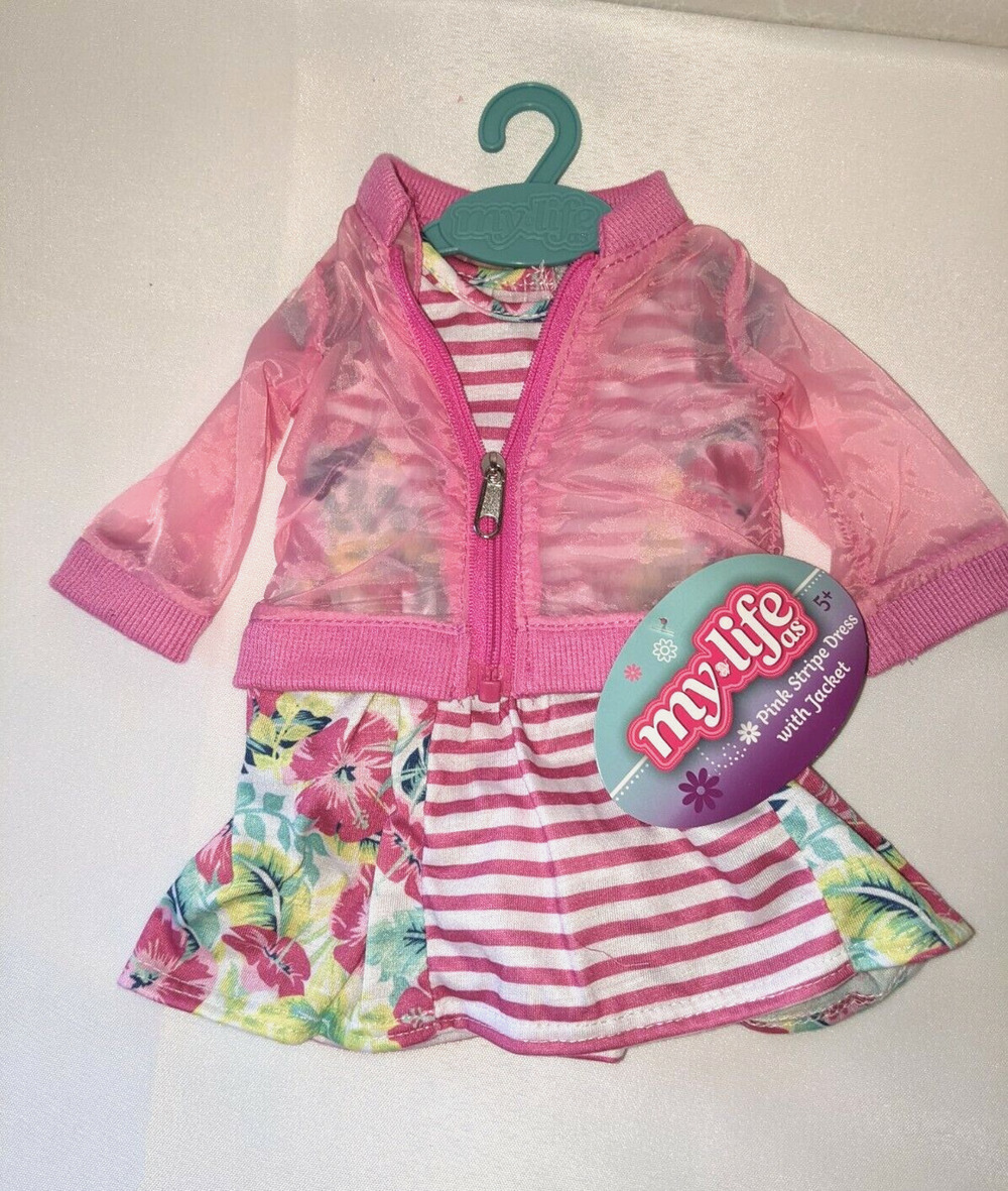 My Life AS Pink Stripe Dress with Jacket fits My Life 18" Doll